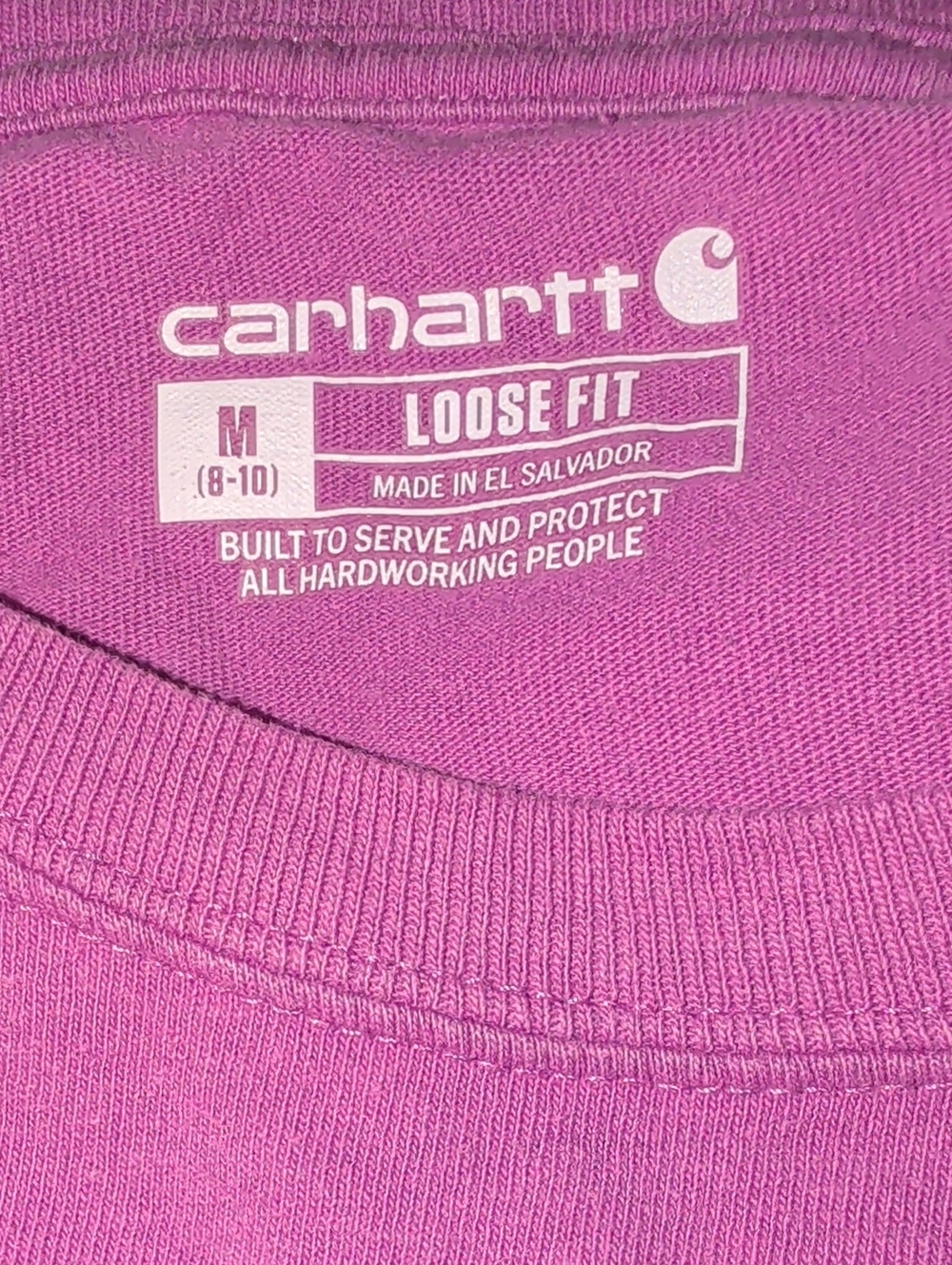 Carhartt Women's Relaxed Fit Midweight Logo Long Sleeve Shirt Size MSRP $29.9 - Picture 3 of 5